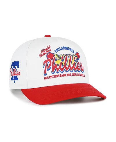 '47 Brand Men's White/Red Philadelphia Phillies Glizzy Collection Hitch Adjustable Hat