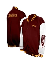Profile Men's Burgundy Washington Commanders Big Tall Full-Snap Varsity Jacket