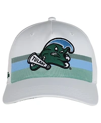 Ahead Men's and Women's White Tulane Green Wave The Sideline Adjustable Hat