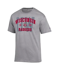 Champion Men's Heather Gray Wisconsin Badgers Varsity T-Shirt