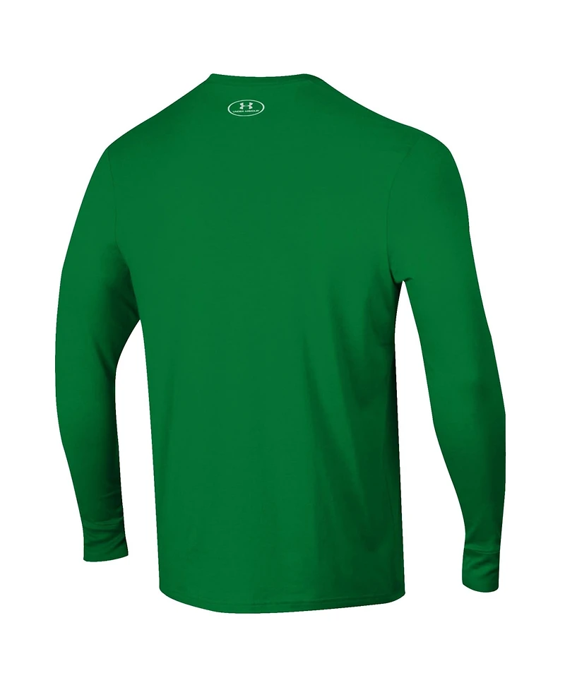 Under Armour Men's Kelly Green Notre Dame Fighting Irish 2026 Sideline Performance Cotton Long Sleeve T-Shirt