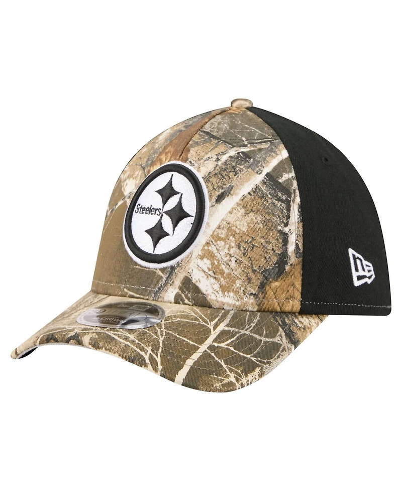 New Era Men's Pittsburgh Steelers Real Tree 39THIRTY Baseball Cap