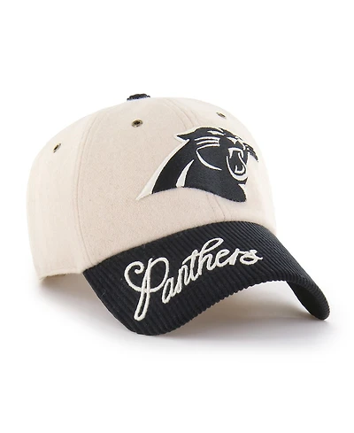 '47 Brand Women's Natural/Black Carolina Panthers Rope Script Clean Up Adjustable Hat