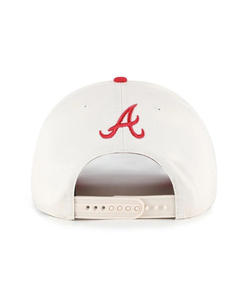 '47 Brand Men's and Women's Natural/Red Atlanta Braves Rope Script Hitch Adjustable Hat