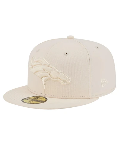 New Era Men's Cream Denver Broncos Color Pack 59FIFTY Fitted Hat