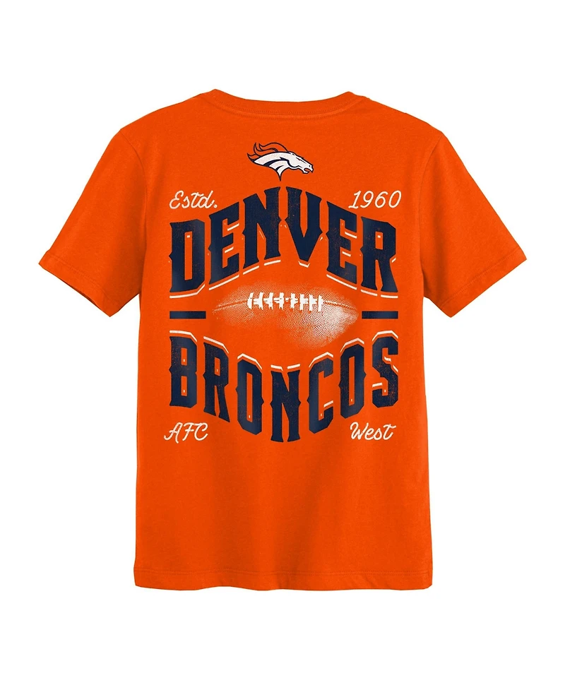 Outerstuff Toddler Boys' 2T-5T Denver Broncos Top Pick Distressed Crewneck T-Shirt