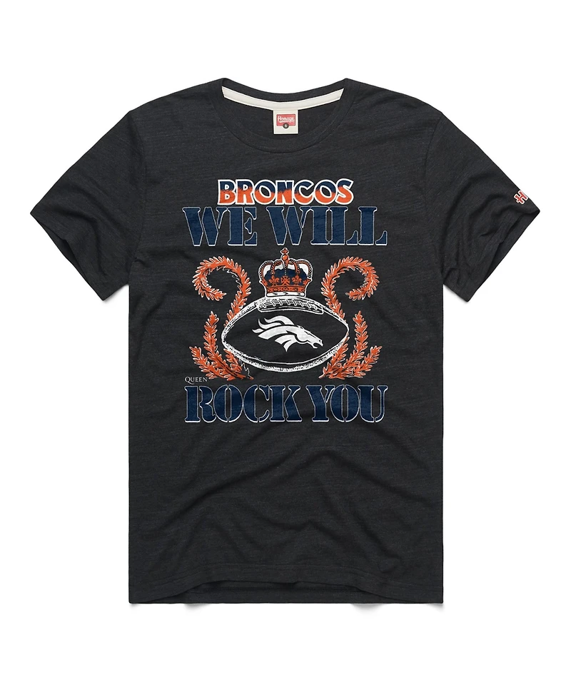 Homage Men's and Women's Denver Broncos 2026 Nfl Schedule Queen Tri-Blend T-Shirt