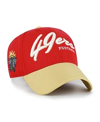 '47 Brand Men's Scarlet San Francisco 49ers Throwback Mvp Adjustable Hat