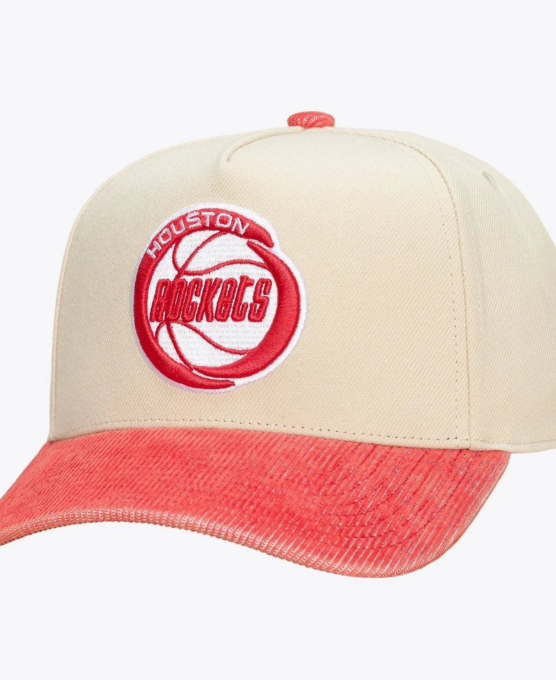 Mitchell & Ness Men's and Women's Cream/Red Houston Rockets Faded Pro Snapback Hat