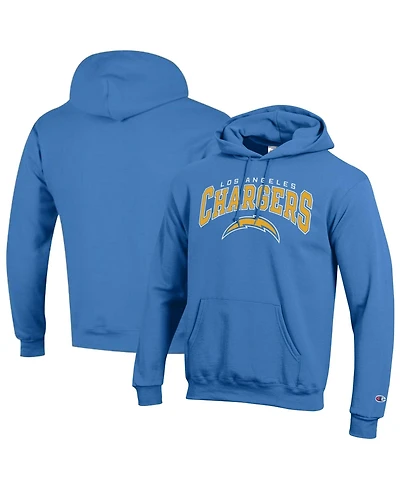 Champion Men's Los Angeles Chargers Powerblend Arch Over Logo Fleece-Lining Classic-Fit Hoodie