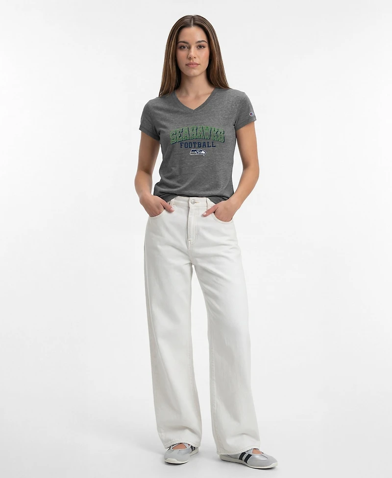 Champion Women's Seattle Seahawks Triumph Tri-Blend V-Neck T-Shirt