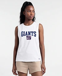 Champion Women's New York Giants Crewneck Distressed Muscle Tank Top