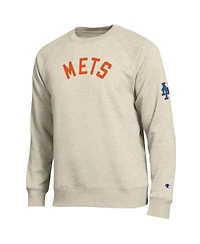 Champion Men's New York Mets Fleece-Lined Raglan Relaxed-Fit Cotton-Blend Sweatshirt