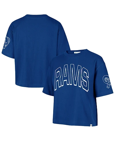 '47 Brand Women's Los Angeles Rams Call Out Reed City Screen-Print Relaxed-Fit Short-Sleeve T-Shirt