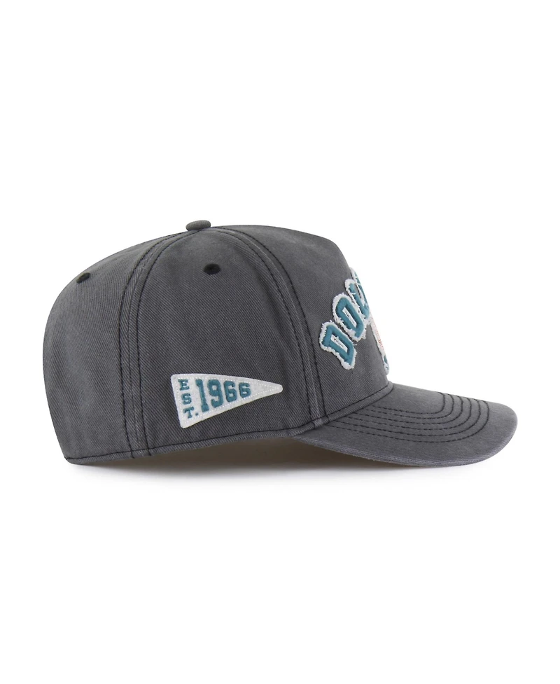 '47 Brand Men's Charcoal Miami Dolphins Throwback Calderwood Well Worn Hitch Adjustable Hat