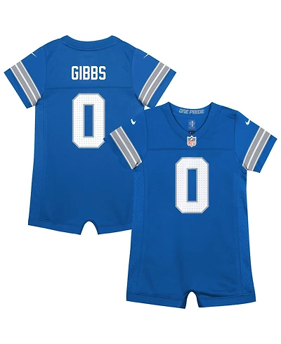 Nike Baby Boys and Girls Detroit Lions Jahmyr Gibbs Short-Sleeve Romper
