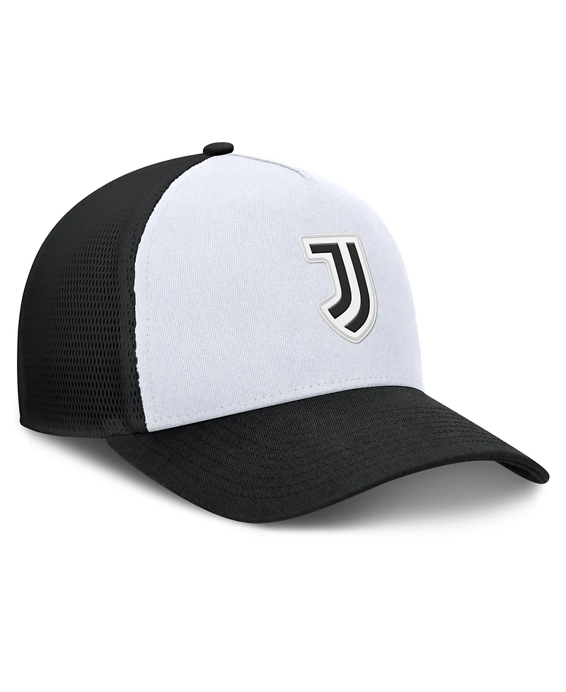 Fanatics Men's White/Black Juventus Clash A-Frame Trucker Adjustable Hat