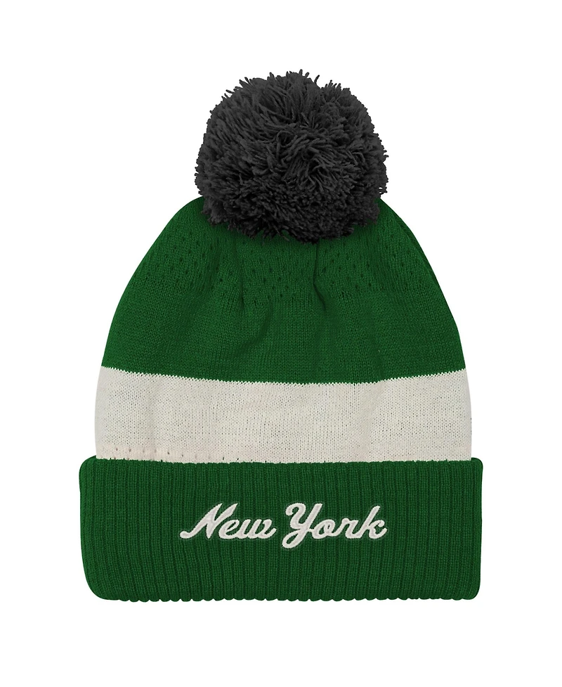 Outerstuff Big Boys and Girls New York Jets Modern Fan Cuffed Pom Knit Hat