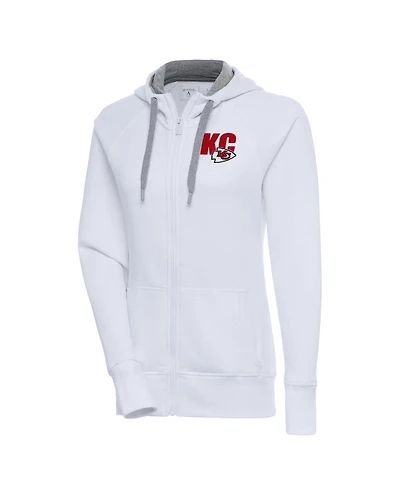 Antigua Women's Kansas City Chiefs Victory Full-Zip Thumbhole Hoodie