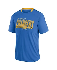 Fanatics Men's Los Angeles Chargers Defender Fade Slant Crewneck Short-Sleeve T-Shirt