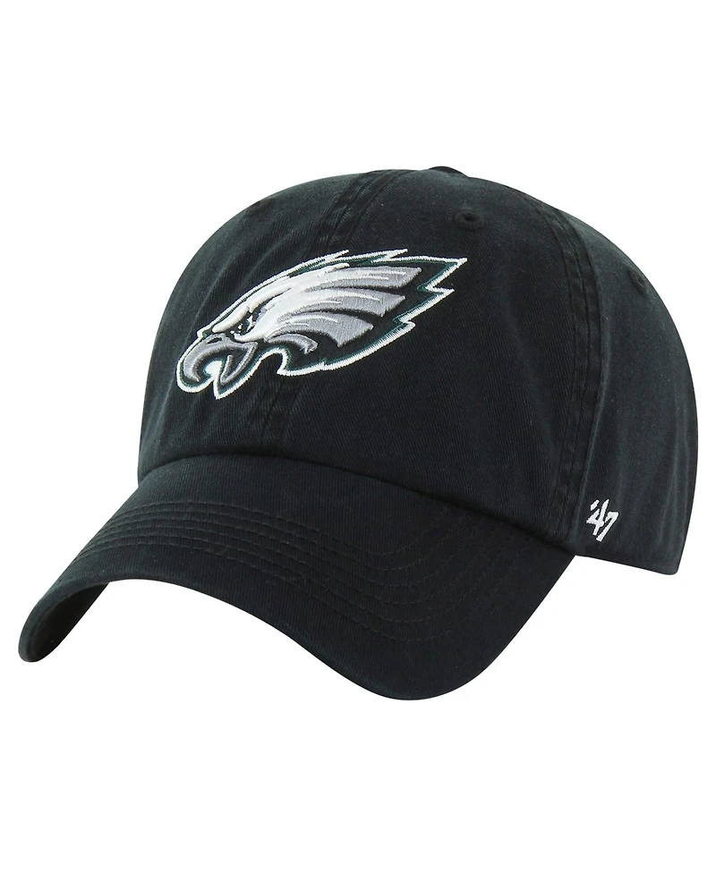 '47 Brand Men's Black Philadelphia Eagles Franchise Logo Fitted Hat
