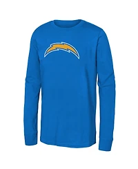 Outerstuff Boys' and Girls' Los Angeles Chargers Long-Sleeve Crew Neck T-Shirt