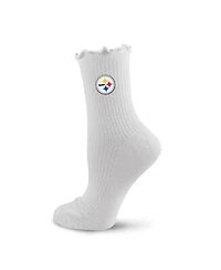 Pro Compression Women's Pittsburgh Steelers Compression Lettuce-Edge Arch-Support Quarter Socks