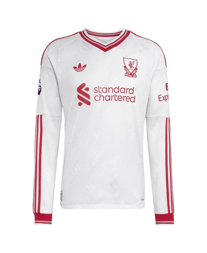 Adidas Men's Florian Wirtz White Liverpool 2026/27 Away On-Field Authentic Long Sleeve Jersey