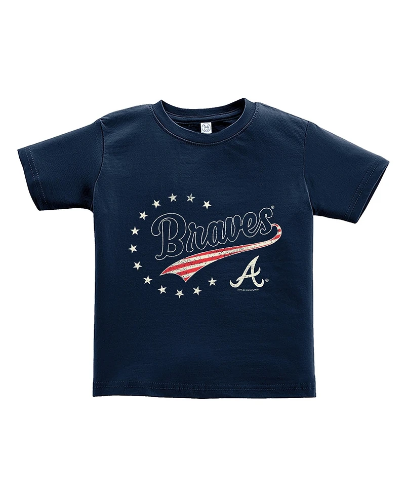 Soft As A Grape Toddler Boys' 2T-5T Atlanta Braves Graphic Crewneck T-Shirt