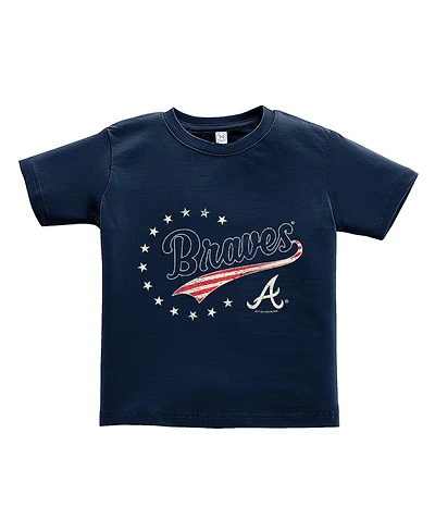 Soft As A Grape Toddler Boys' 2T-5T Atlanta Braves Graphic Crewneck T-Shirt
