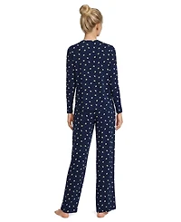 Lands' End Women's Crewneck Long-Sleeve Top and Pants Set