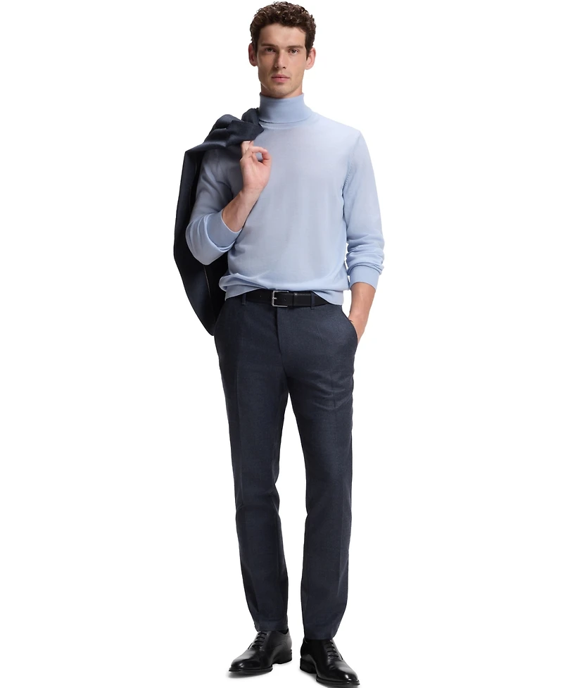 Boss by Hugo Men's Wool Slim-Fit Patterned Pants