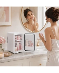 Pursonic Mini Beauty Fridge with Led Mirror Door