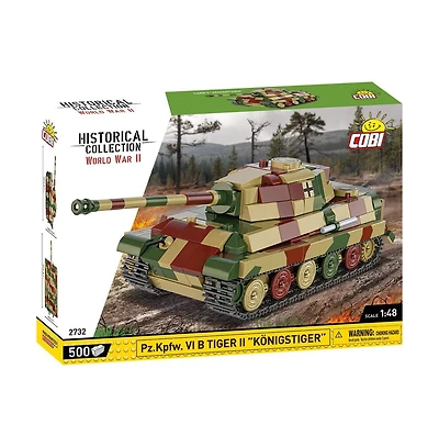 Cobi Historical Collection Pz.Kpfw. Vi B Tiger Ii Konigstiger Rotating Turret 500-Piece Building Set, Ages 8+