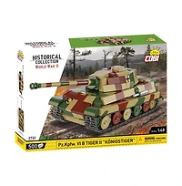 Cobi Historical Collection Pz.Kpfw. Vi B Tiger Ii Konigstiger Rotating Turret 500-Piece Building Set, Ages 8+
