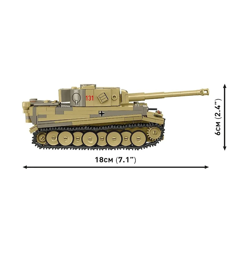 Cobi Wwii Historical Collection Panzer Vi Tiger 1 no. 131 442-Piece Building Set, Ages 8+