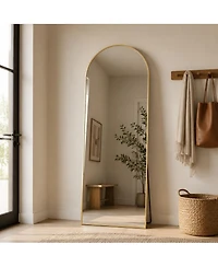 Phying 58 x 19 Inch Aluminum Alloy Frame Full Length Floor Mirror, Free Standing and Wall Mounted Dressing Vanity Mirror