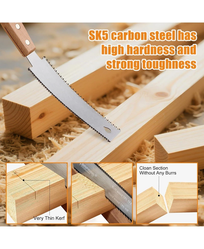 Xdovet Wood Chisel Set Double-edge Coping Tool Joinery Carving Kit