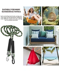Piscifun Adjustable Heavy Duty Tree Swing Ropes Hanging Straps Carabiners For Swings