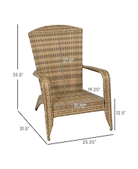 Slickblue Rattan Patio Fire Pit Chairs for Garden Porch and Backyard
