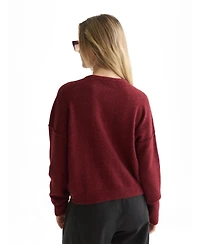 Scotch & Soda Women's Fuzzy Relaxed-Fit V-Neck Cardigan