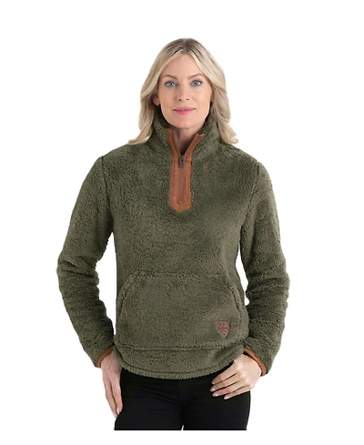 Legendary Whitetails Women's Quarter-Zip Mock Neck Fleece Pullover