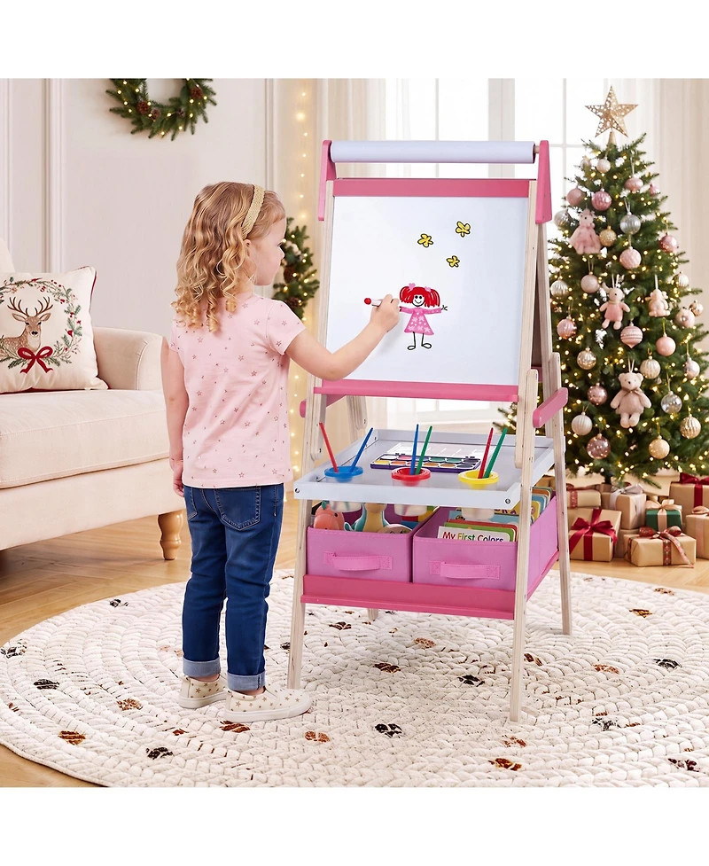 Gymax Ages 3+ Double-Sided Magnetic Easel