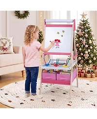 Gymax Ages 3+ Double-Sided Magnetic Easel