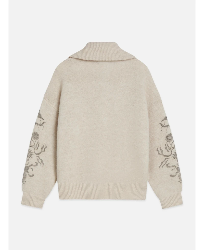 Scotch & Soda Women's Oversized Full-Zip Collared Cardigan