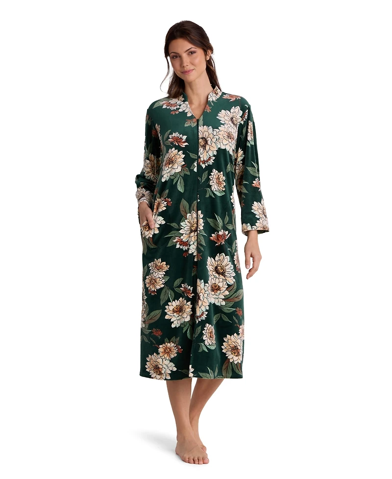 Miss Elaine Women's Fleece Zip-Front Robe