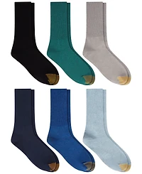 Gold Toe Women's Turn Cuff Convertible Reinforced-Toe Crew Socks, 6-Pack