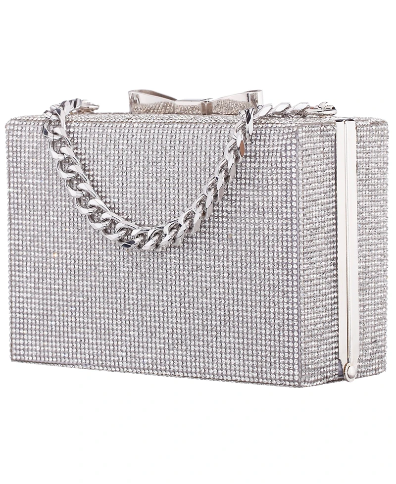Nina Regalo All Over Crystal Box Mini Clutch Handbag