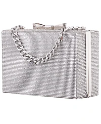 Nina Regalo All Over Crystal Box Mini Clutch Handbag