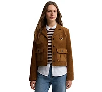 Barbour Women's Emmy Corduroy Utility Cropped Jacket